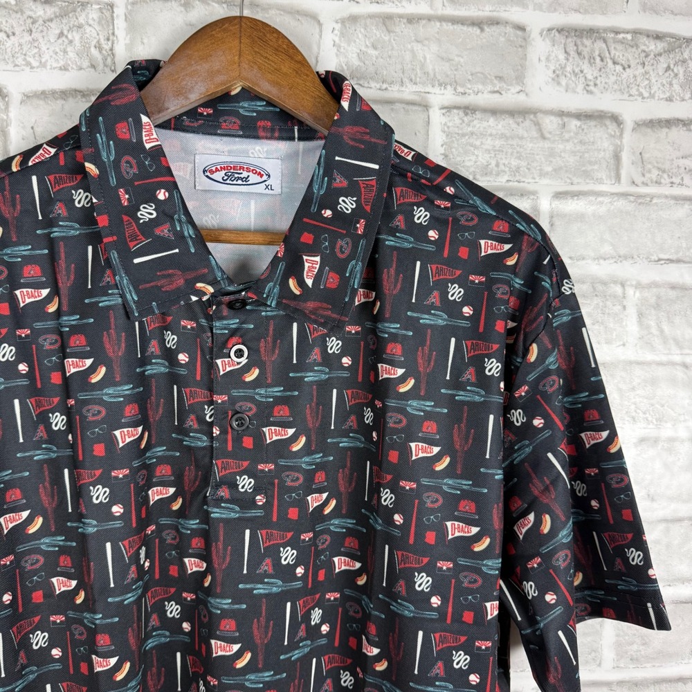 Arizona Diamondbacks Fathers Day Promo Game Day MLB Polo Shirt Mens XL AOP